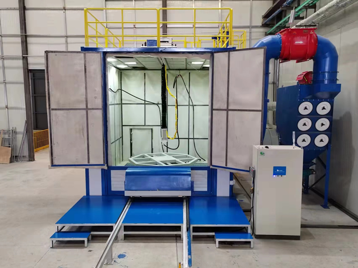 機(jī)器人內(nèi)壁噴砂房 機(jī)器人內(nèi)壁噴砂房