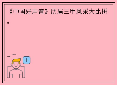 《中国好声音》历届三甲风采大比拼。